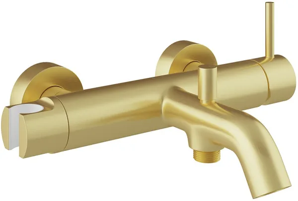 Смеситель для ванны с душем Aqueduto Cano CAN0650, шлифованное золото Sancos — Оригинал