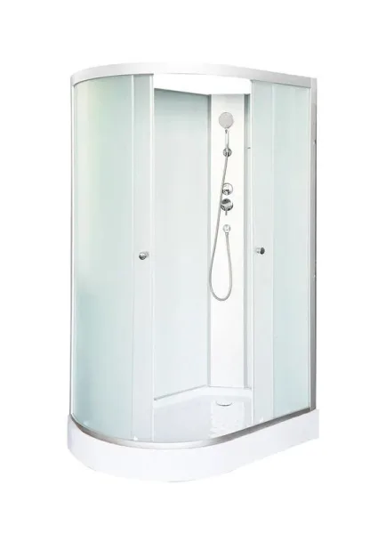 Душевая кабина DTO LM902RN 120х80, без крыши, профиль хром, стекло матовое Sancos — Оригинал
