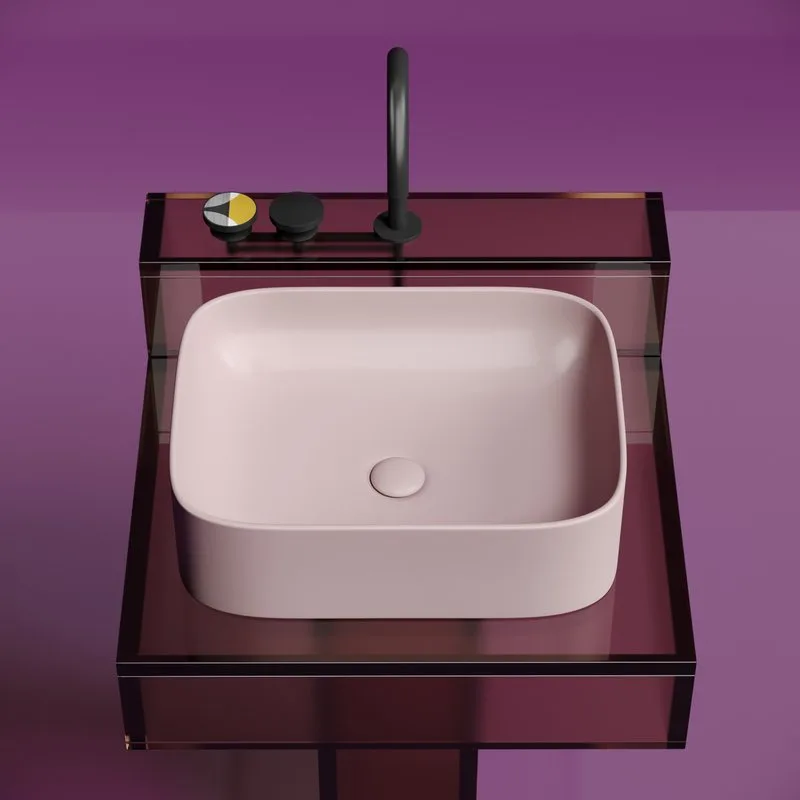 Накладная раковина Ceramicanova Element CN6052MP розовая матовая Sancos — официальный сайт