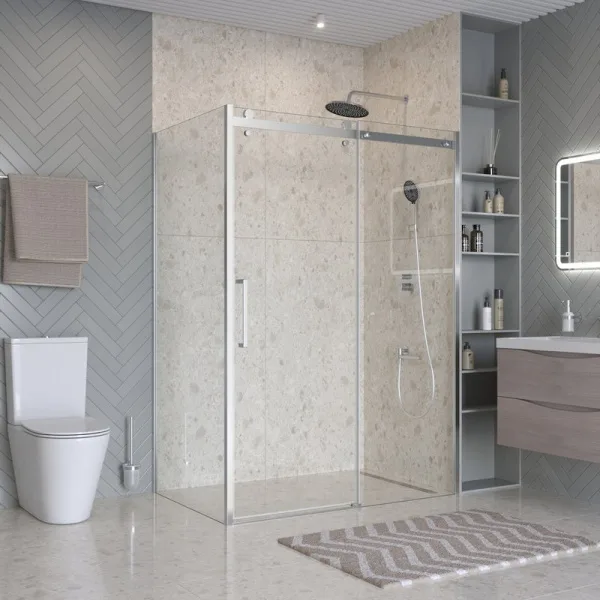 Душевой уголок BelBagno Marino 2 AH-1-150/100-C-Cr 150x100, профиль хром, стекло прозрачное Sancos — Оригинал