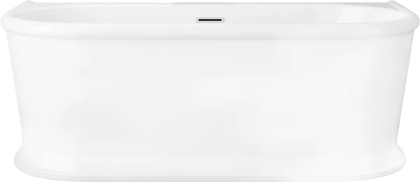 Акриловая ванна BelBagno BB408-1500-800 без опоры 150x80 см, пристенная, белая, овальная Sancos — Оригинал