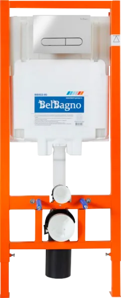 Комплект Инсталляция BelBagno BB002-80 + Кнопка Prospero BB005-PR-CHROME хром глянцевый Sancos — Оригинал