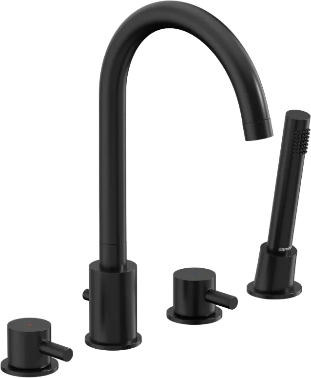 Смеситель на борт ванны Damixa Scandinavian Pure 360400300, черный Sancos — официальный сайт