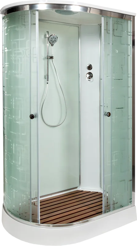 Душевая кабина DTO EM1512R 120х80, профиль хром, стекло матовое с узором Sancos — официальный сайт