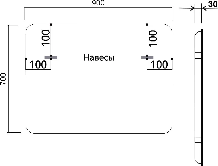 Зеркало Vincea 90х70 с подсветкой Sancos — официальный сайт