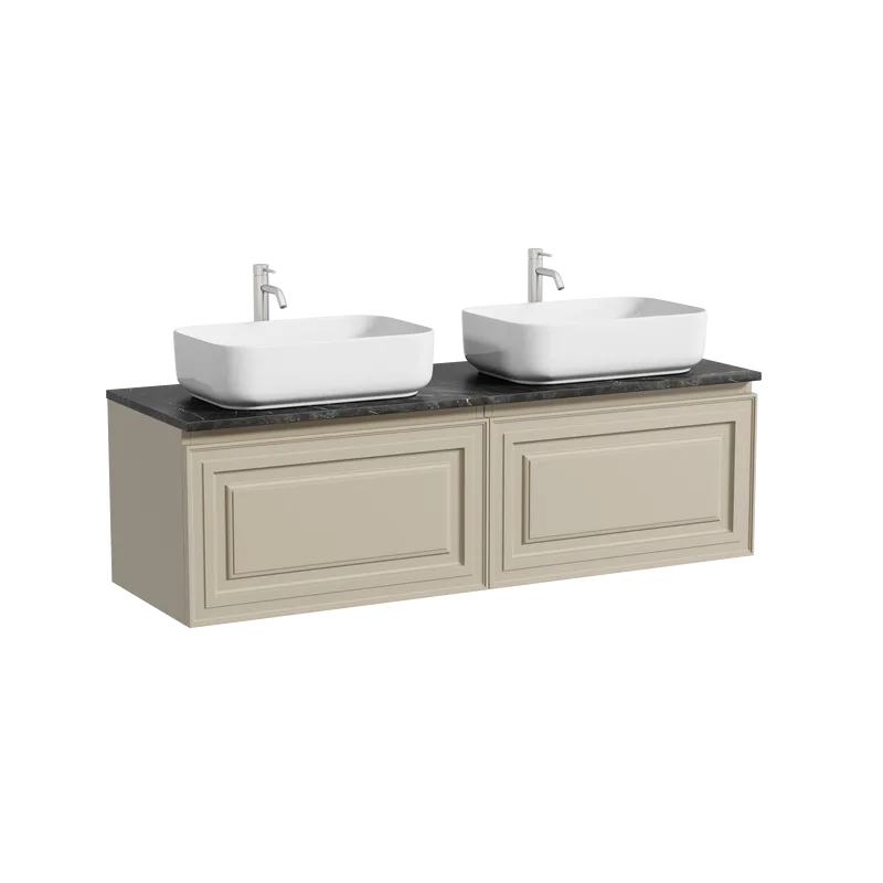Тумба с раковиной Sancos Very 160 beige soft, столешница черный мрамор TT160A1X, раковина CN5043 Sancos — официальный сайт