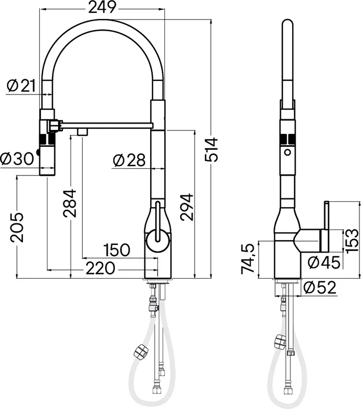 Смеситель для кухни Paulmark Magneto One Ma213188-BG брашированное золото Sancos — официальный сайт