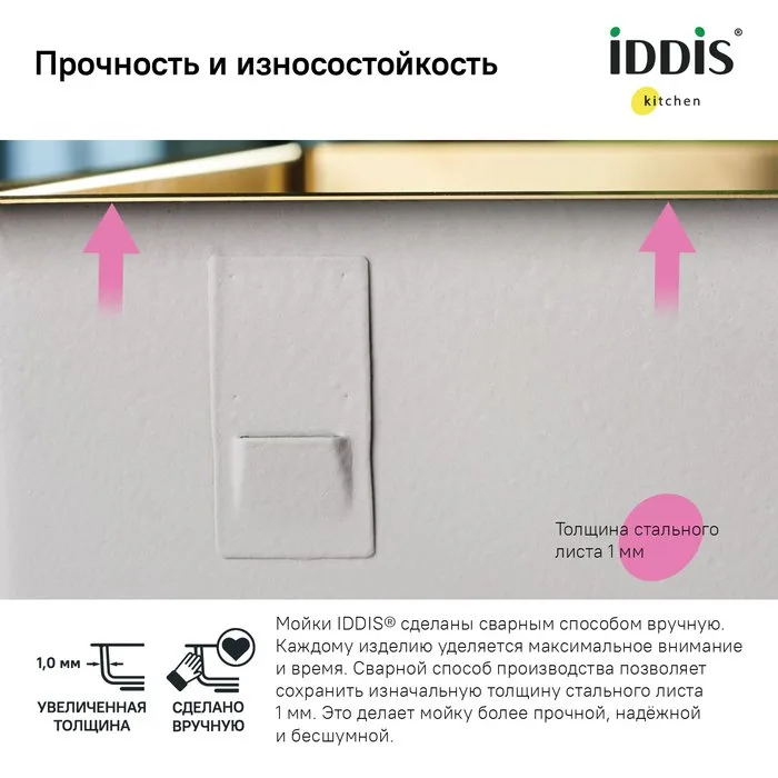 Мойка кухонная IDDIS Edifice EDI44B0i77 Sancos — официальный сайт