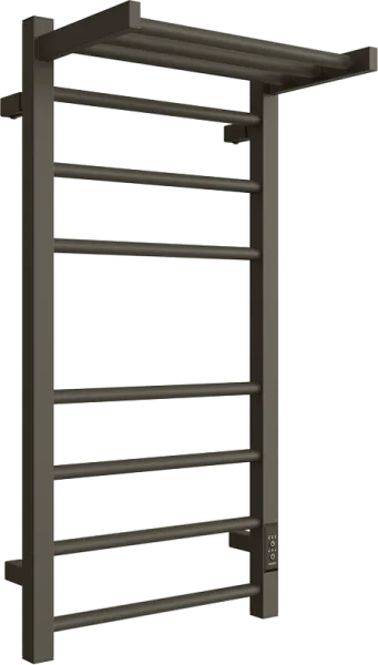 Полотенцесушитель электрический Двин Fs plaza neo 80х40, графит, с полкой Sancos — Оригинал