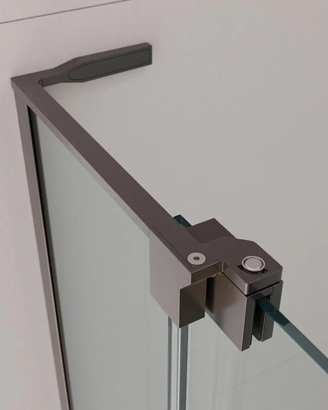 Душевой уголок Cezares Slider AH 1 100-80/90 C GM профиль оружейная сталь, стекло прозрачное Sancos — официальный сайт
