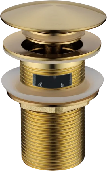 Донный клапан для раковины Boheme 612/2-MG matt gold, click-clack, с переливом Sancos — Оригинал