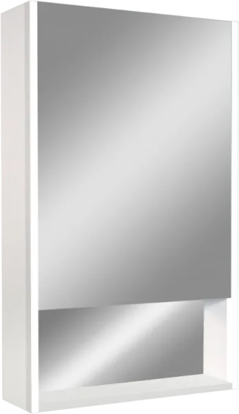 Зеркало-шкаф Art&Max Foggia White 50х80 R белое, с подсветкой Sancos — Оригинал