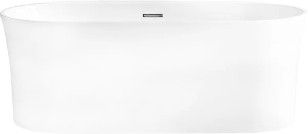 Акриловая ванна BelBagno BB409-1700-800 170x80 см, пристенная, белая, овальная, со сливом-переливом Sancos — Оригинал