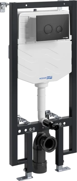Система инсталляции для унитазов Wasserkraft Vils 56TLT.010.ME.MB01, с кнопкой смыва матовой черной Sancos — Оригинал