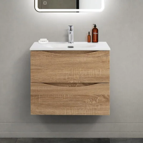 Тумба под раковину без столешницы BelBagno Marino-cer-mini 60 подвесная, rovere bianco Sancos — Оригинал