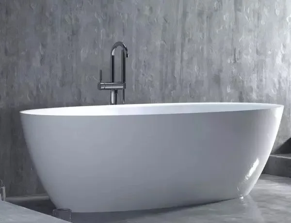Ванна из искусственного камня Salini Alda S-Sense 160x80 см, отдельностоящая, белая, овальная, со сл Sancos — официальный сайт