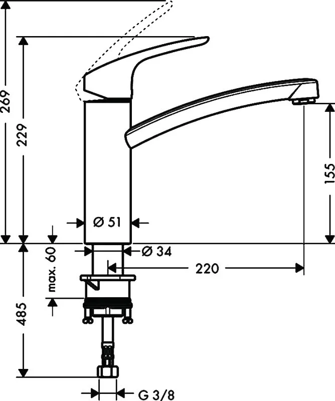 Смеситель для кухни Hansgrohe Focus 31806800 Sancos — официальный сайт