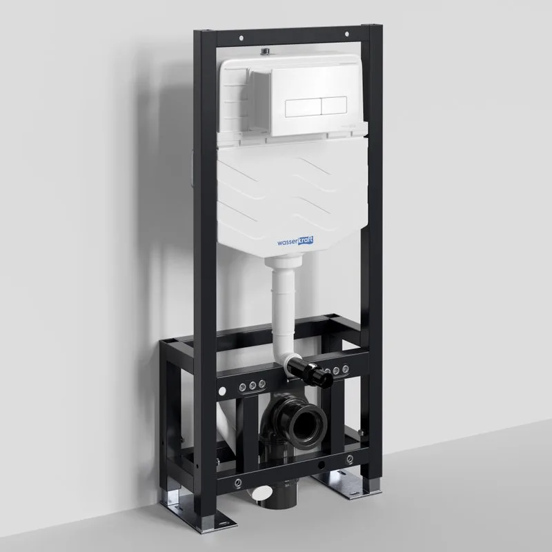 Система инсталляции для унитазов Wasserkraft Dill 61TLT.010.ME.WH03, с кнопкой смыва белой Sancos — официальный сайт