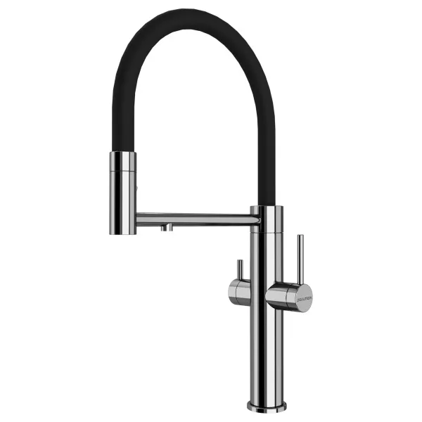 Смеситель для кухни Paulmark Nexus Ne213999-CR с гибким изливом, хром Sancos — Оригинал