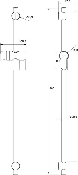 Душевая штанга IDDIS Ray RAY70C0i17 хром Sancos — официальный сайт