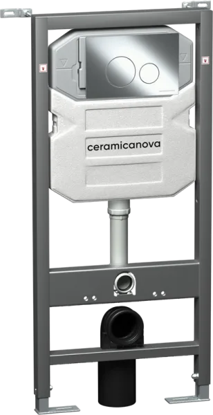Система инсталляции для унитазов Ceramicanova Envision Round CN1001CH, кнопка хром Sancos — Оригинал
