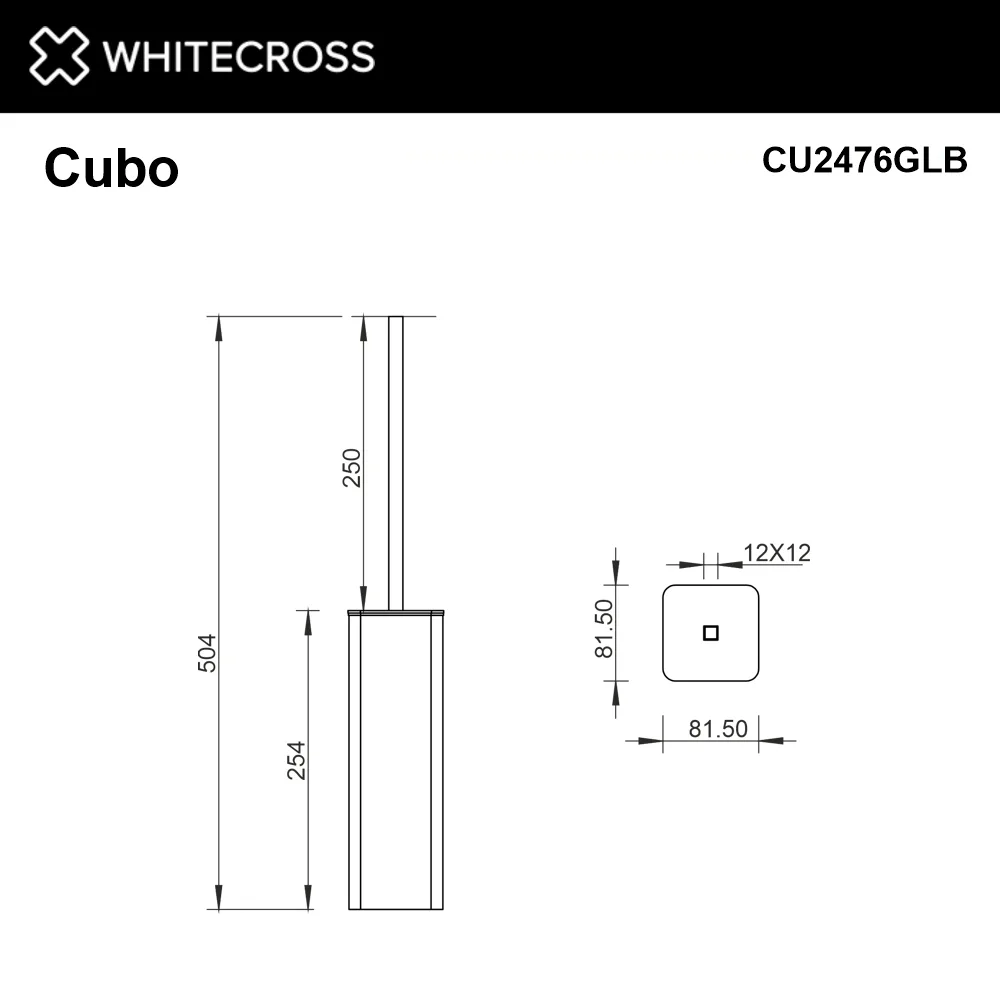 Ершик WHITECROSS Cubo CU2476GLB напольный, брашированное золото Sancos — официальный сайт