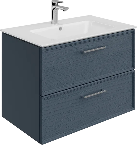 Тумба под раковину без столешницы KERAMA MARAZZI Piano Classic 75 подвесная, ясень синий матовый Sancos — Оригинал