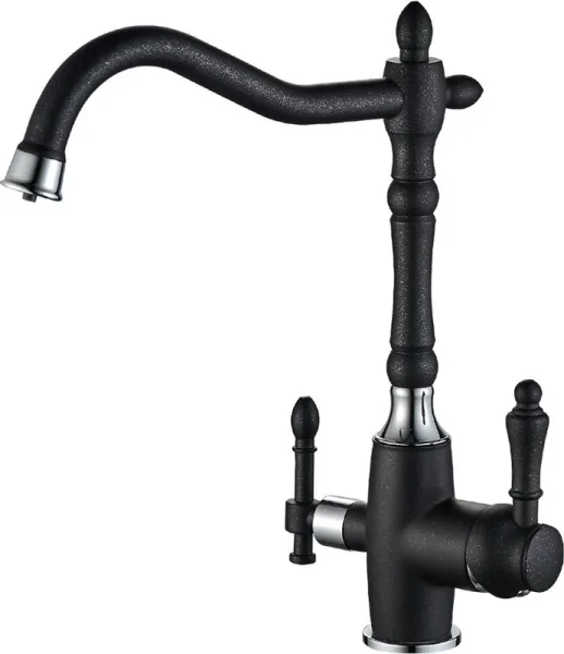 Смеситель для кухни Steel Hammer SH 812 Black Cr Sancos — Оригинал
