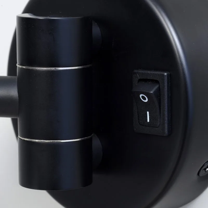 Косметическое зеркало Wasserkraft K-1004Black с подсветкой, двухстороннее, телескопическое, поворотн Sancos — официальный сайт
