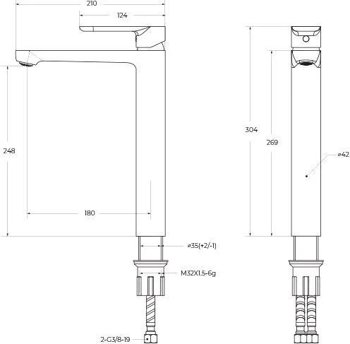 Смеситель Cezares Stylus STYLUS-LC-01-W0 хром Sancos — официальный сайт