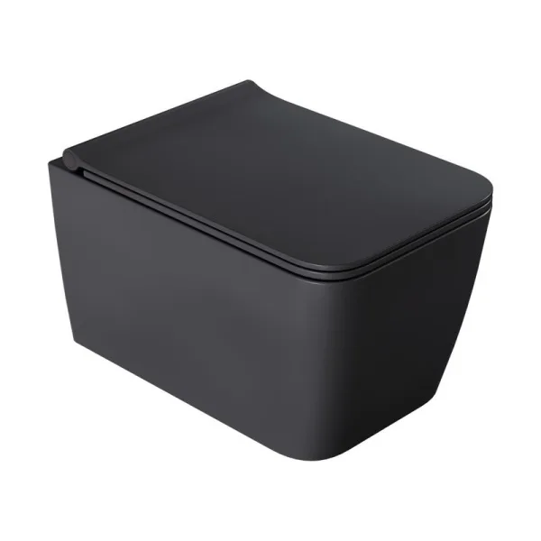 Унитаз подвесной Boheme Zen 967-SET безободковый, с микролифтом, anthracite Sancos — Оригинал