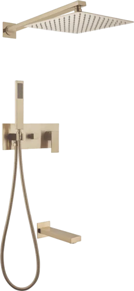 Душевой комплект Abber Daheim AF8217G, С ВНУТРЕННЕЙ ЧАСТЬЮ, золотой матовый Sancos — Оригинал