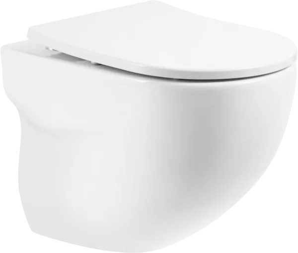 Унитаз подвесной BelBagno Onda BB066CHR BB2031SC с микролифтом, безободковый, глянцевый белый Sancos — Оригинал