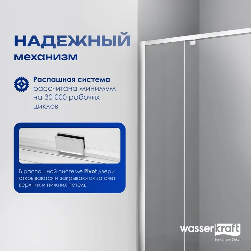 Душевая дверь в нишу Wasserkraft Aula 11P13 110 см Sancos — официальный сайт