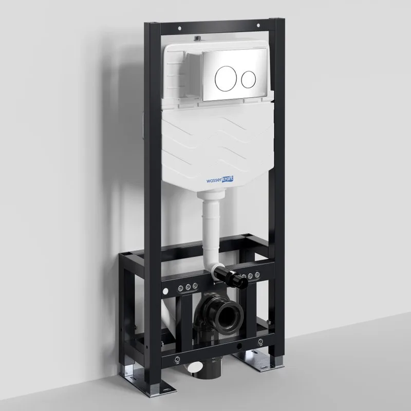Система инсталляции для унитазов Wasserkraft Dill 61TLT.010.ME.CH02, с кнопкой смыва хром Sancos — официальный сайт