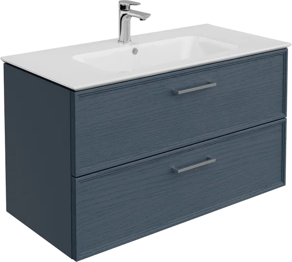 Тумба под раковину без столешницы KERAMA MARAZZI Piano Classic 95 подвесная, ясень синий матовый Sancos — Оригинал