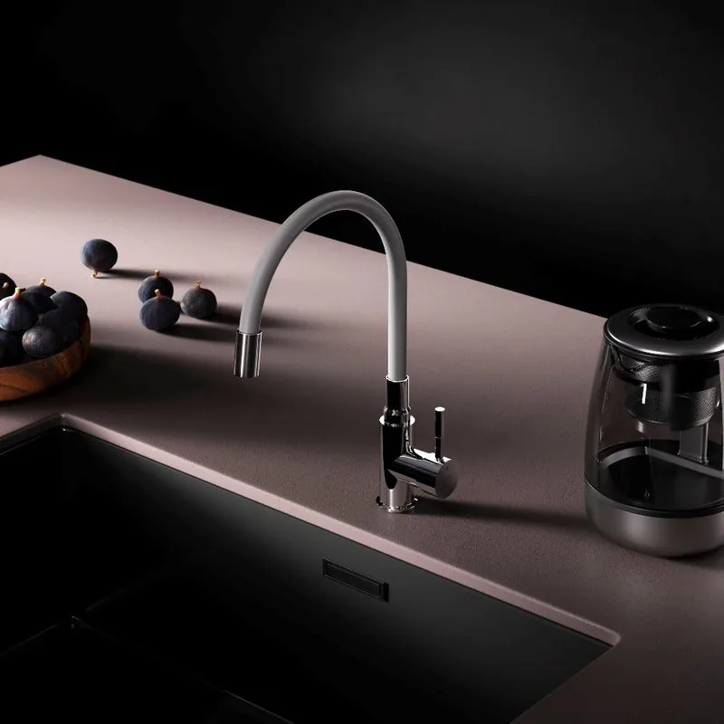 Смеситель для кухни AM.PM X-Joy S F85B07605, серый, хром Sancos — официальный сайт