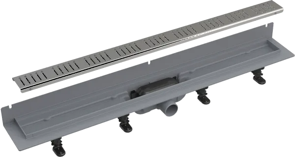 Душевой трап (лоток) AlcaPlast APZ30-850M с решеткой и опорами Sancos — Оригинал