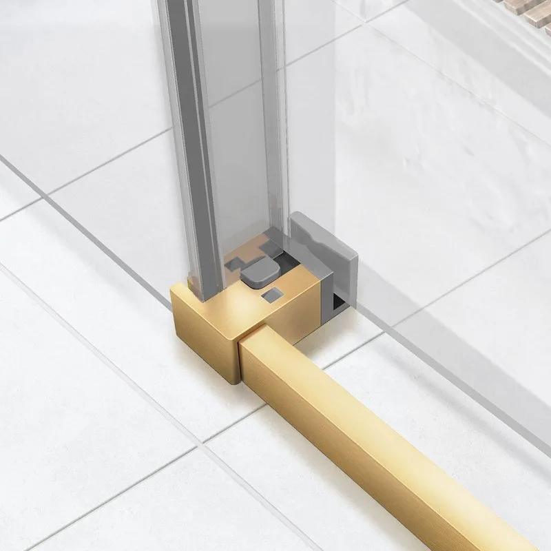 Душевой уголок Vincea Slim Soft VSR-1SS1011CLG 110х100, профиль брашированное золото, стекло прозрач Sancos — официальный сайт