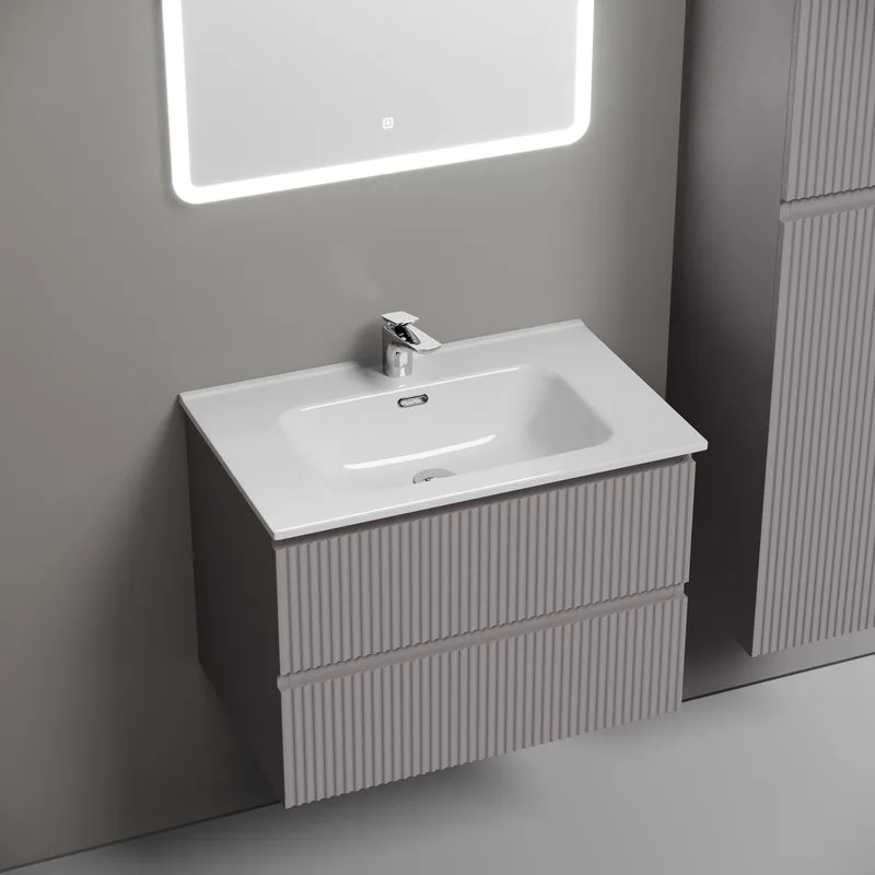 Тумба под раковину Sancos Snob R 70 подвесная Doha soft (пыльная роза), SNR70SM Sancos — официальный сайт