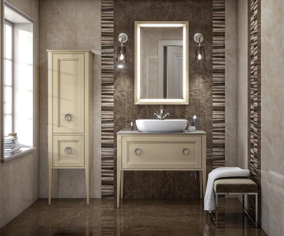 Шкаф-пенал для ванной KERAMA MARAZZI Plaza Classic Neo 165 капучино Sancos — официальный сайт
