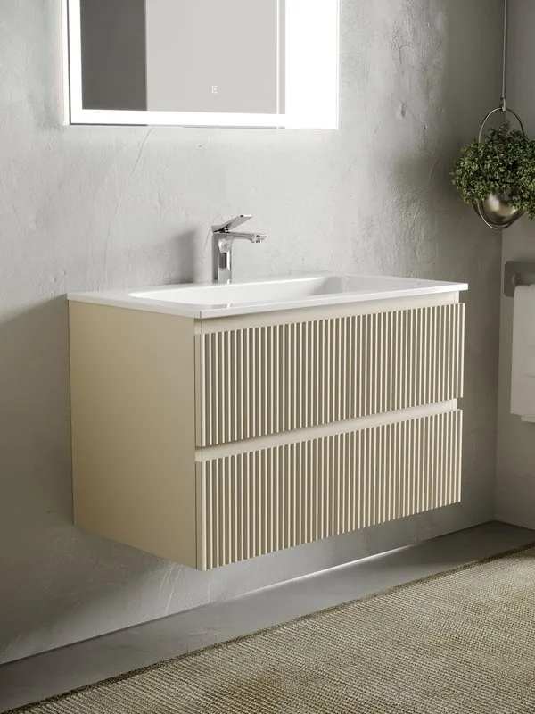 Тумба с раковиной Sancos Snob R 80 см, beige soft Sancos — официальный сайт