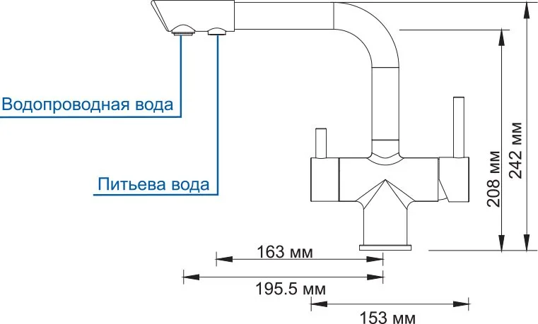 Смеситель для кухни Wasserkraft A8047 темная бронза Sancos — официальный сайт