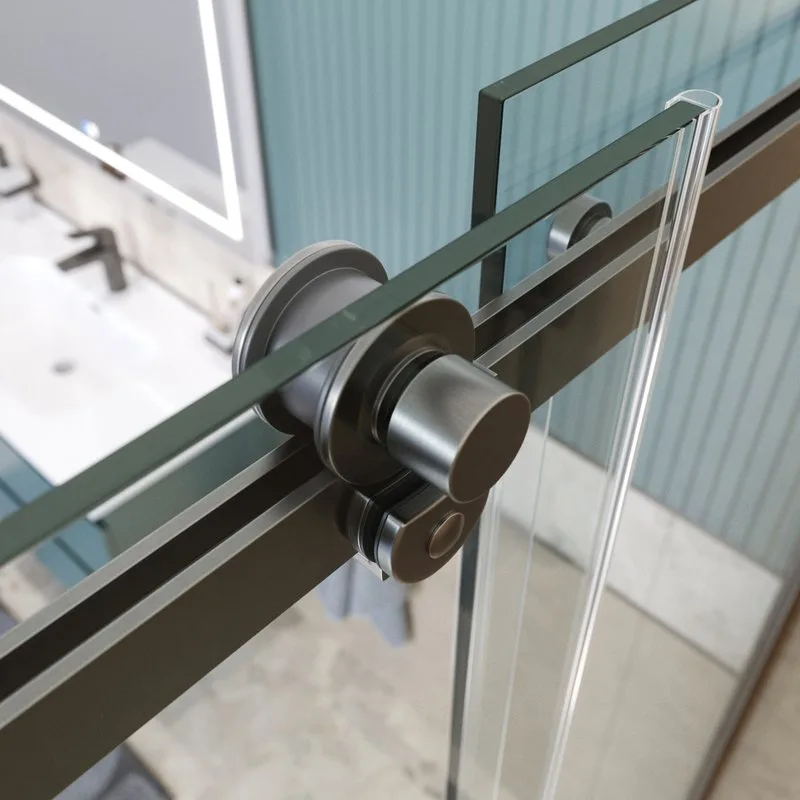 Душевой уголок BelBagno Soft Close-2 AH-1-100/90-C-GM профиль оружейная сталь Sancos — официальный сайт