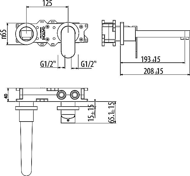 Смеситель для раковины Gattoni H2OMIX 7000 7003570C0 С ВНУТРЕННЕЙ ЧАСТЬЮ, хром Sancos — официальный сайт
