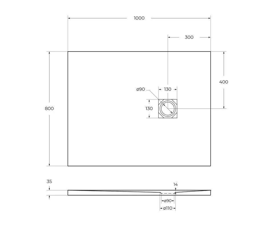 Поддон для душа BelBagno Uno TRAY-MR-UNO-AH-100/80-35-W-NO 100х80, белый, с сифоном Sancos — официальный сайт