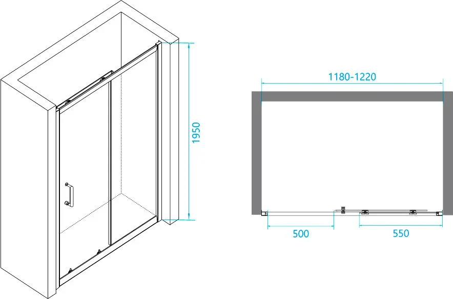 Душевой уголок RGW Passage PA-14+120 см (118-122)x120x195 профиль хром, стекло прозрачное Sancos — официальный сайт