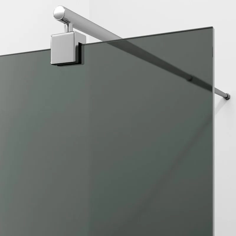 Душевая перегородка Wasserkraft Rur 30W 120 см, профиль хром, стекло тонированное Sancos — официальный сайт