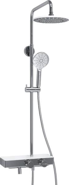 Душевая стойка Wasserkraft Aller A113.067.127.CH Thermo, с термостатом, хром Sancos — Оригинал