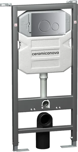 Система инсталляции для унитазов Ceramicanova Envision Round CN1001M, кнопка хром матовый Sancos — Оригинал